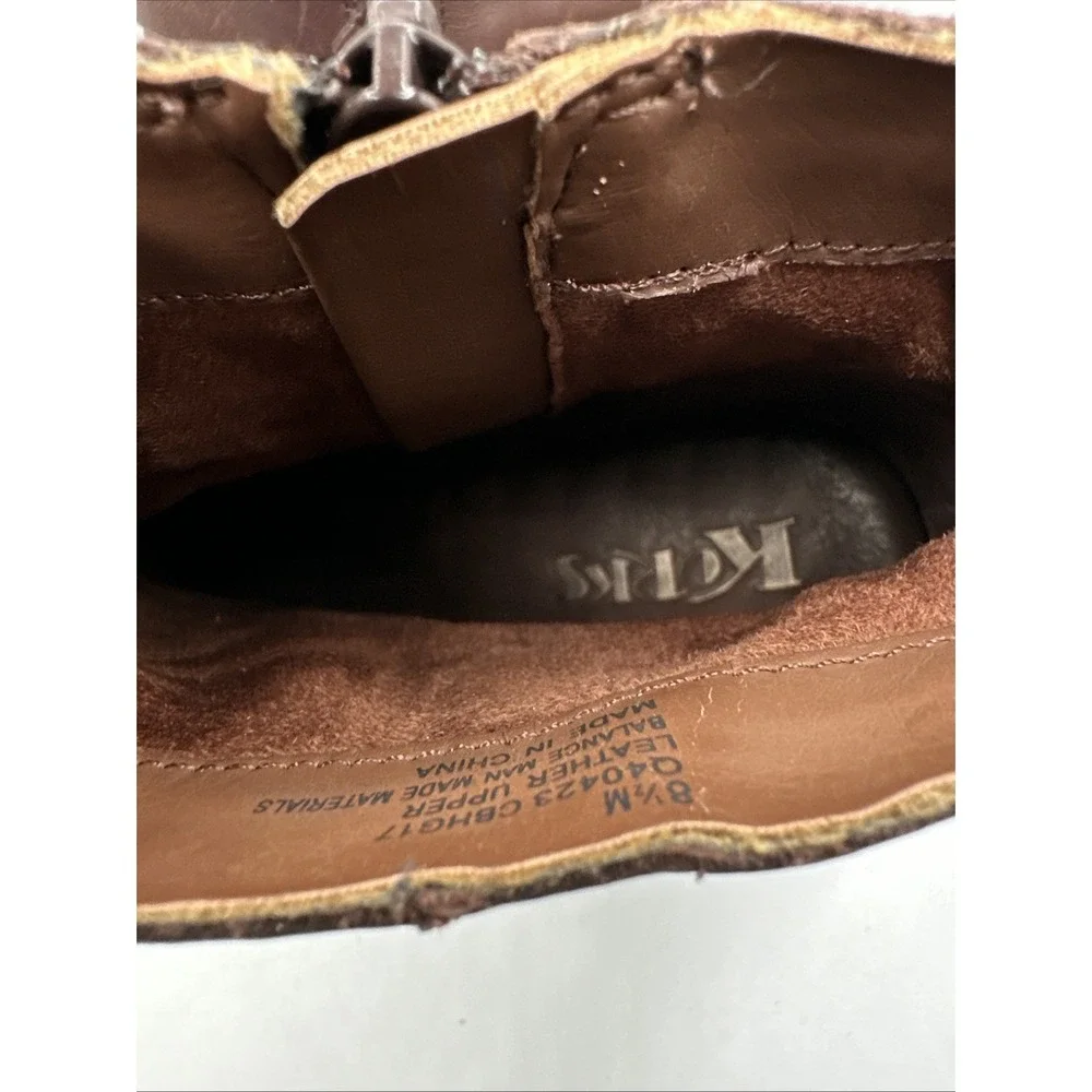 Korks Women's Boots Hanska Leather Booties Shoes Footwear Dark Brown Size 8.5